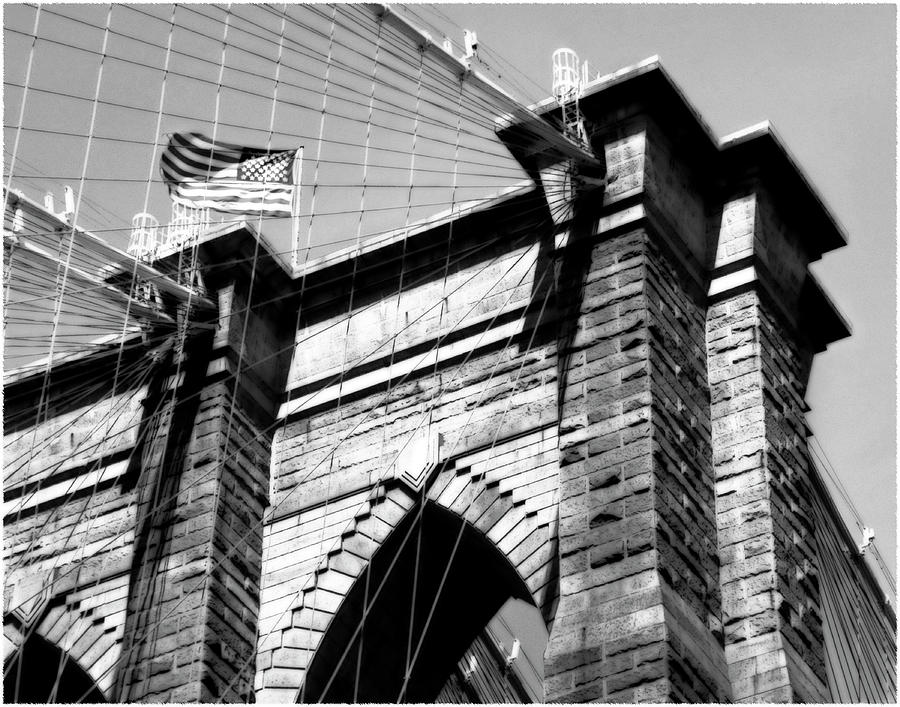Brooklyn Bridge Photograph - Brooklyn Bridge Tower Plate #5 by Harold Silverman - Buildings & Cityscapes Brooklyn Bridge Photograph - Brooklyn Bridge Tower Plate #5 by Harold Silverman - Buildings & Cityscapes