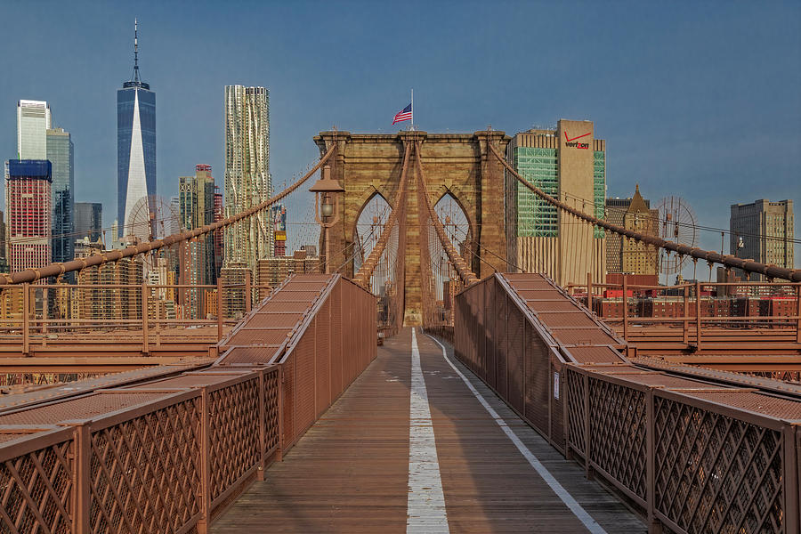 Brooklyn Bridge WTC NYC Photograph by Susan Candelario