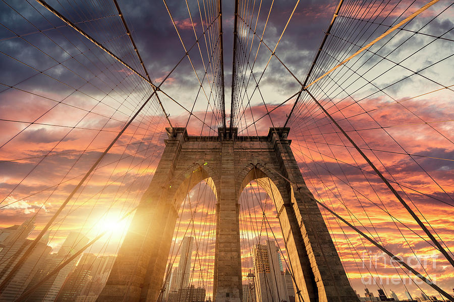 Brooklyn Bridge Photograph by Zsolt Hlinka