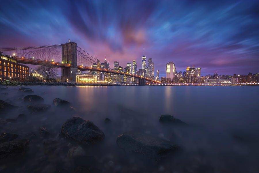 Sunset Photograph - Brooklyn Dusk by Carlos F. Turienzo