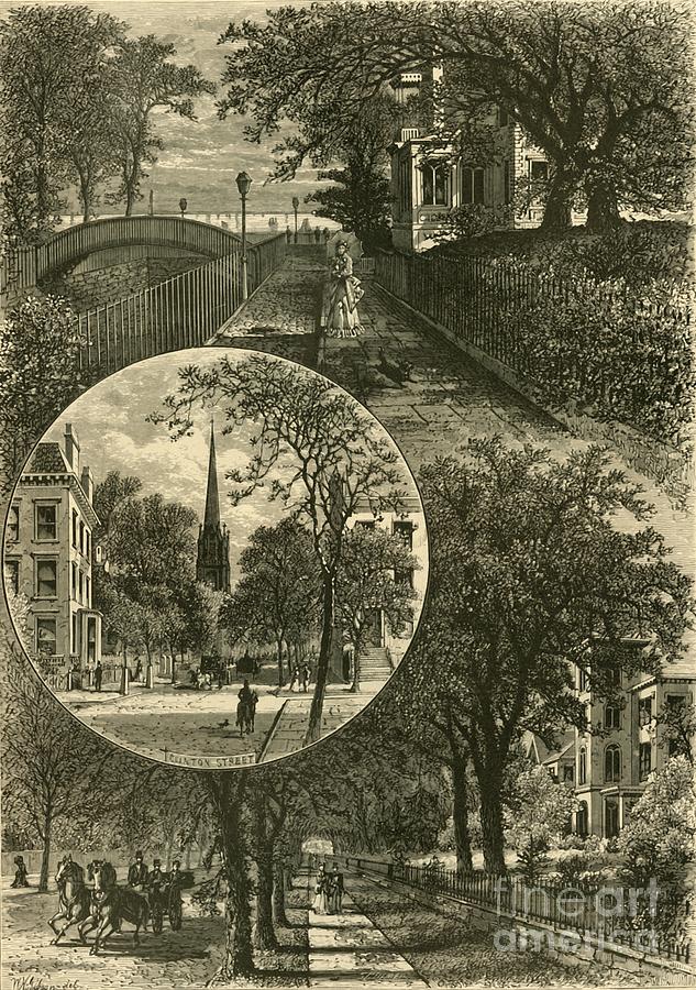 Brooklyn Street-scenes Drawing by Print Collector
