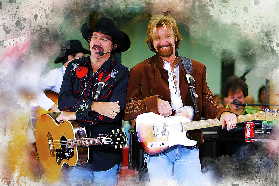 Brooks And Dunn Digital Art by Karl Knox