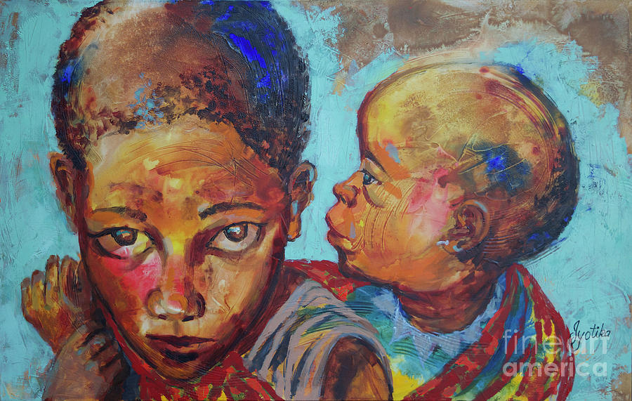 Brotherly Love Painting by Jyotika Shroff