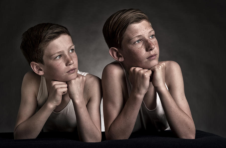 Portrait Photograph - Brothers by Conny Van Kordelaar