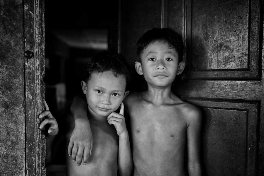 Black And White Photograph - Brothers In Arms by Kieron Long