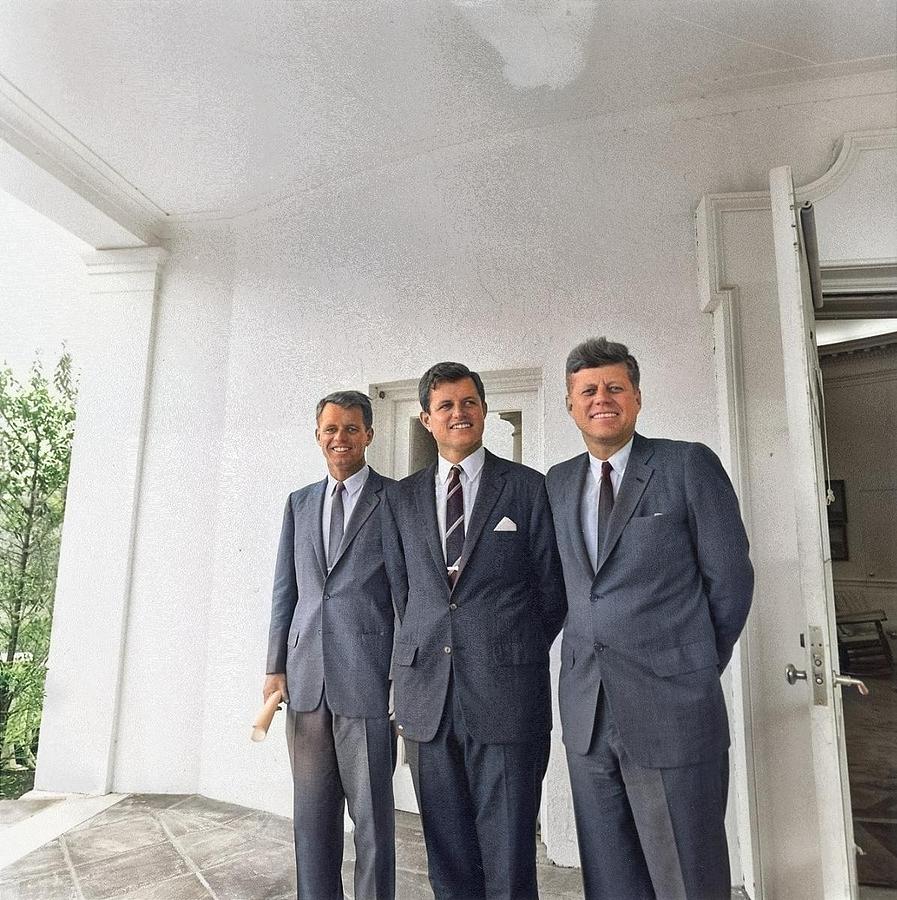 Brothers Robert Kennedy, Edward Ted Kennedy, And John F. Kennedy Left ...