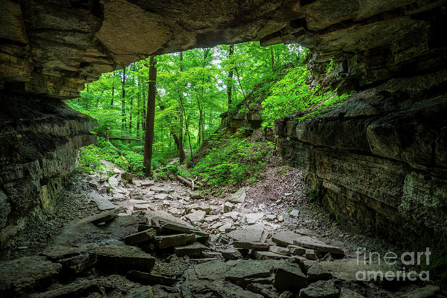 Broughs Tunnel - Clifty Falls State Park - Indiana  Photograph by Gary Whitton