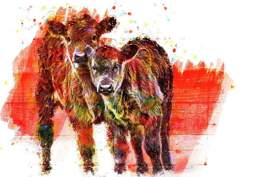 Brown and Black Painted Baby Calf by Orenda Pixel Design Brown and Black Painted Baby Calf by Orenda Pixel Design