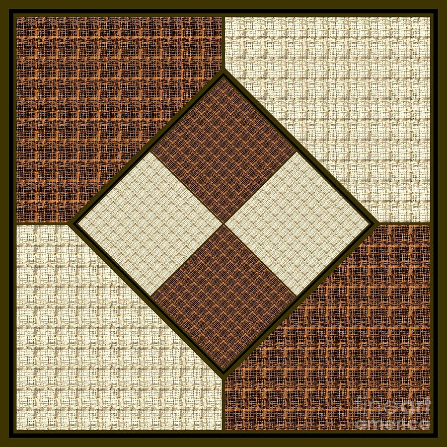Brown and Tan Neutral Textured for Pillows Digital Art by Delynn Addams