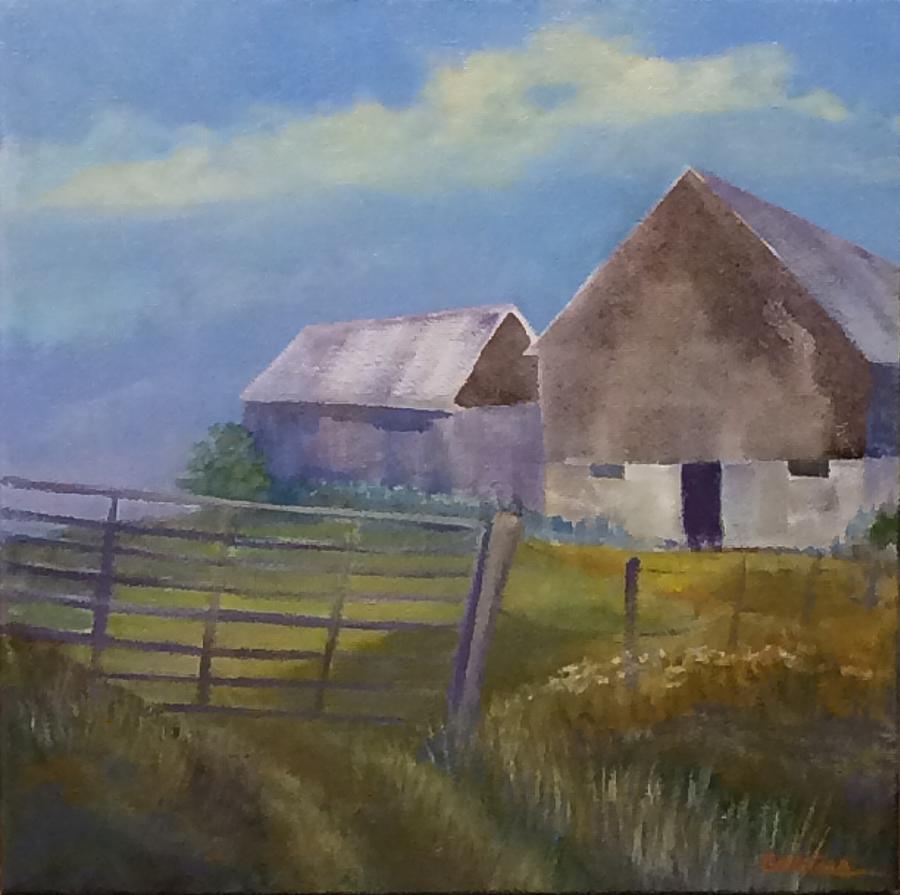 Brown Barns Painting By Jane Collins Fine Art America