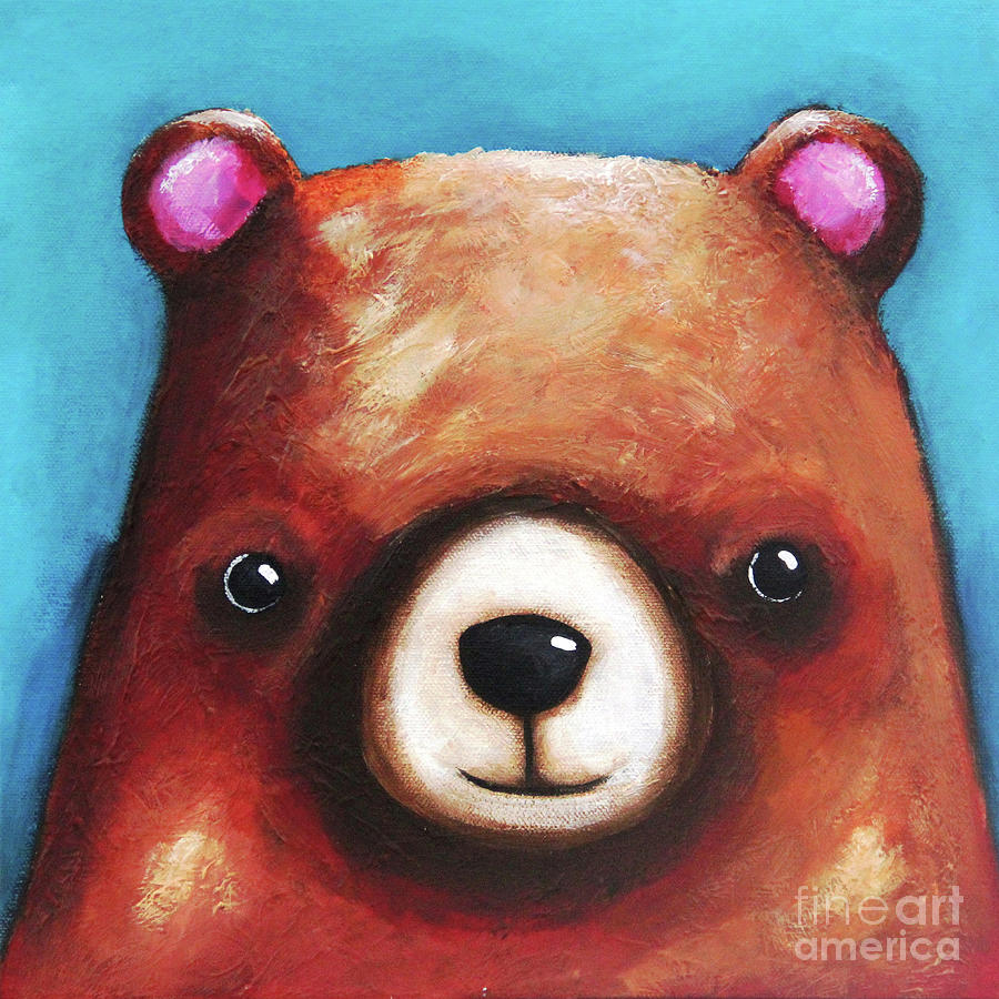 Brown Bear Painting by Lucia Stewart