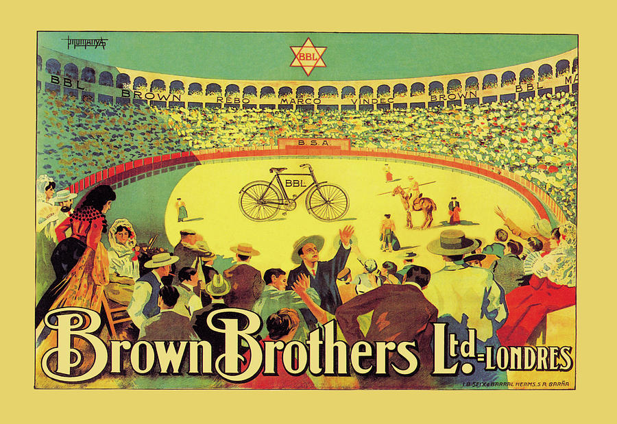 Brown Brothers Bicycles Painting by J Muntanya