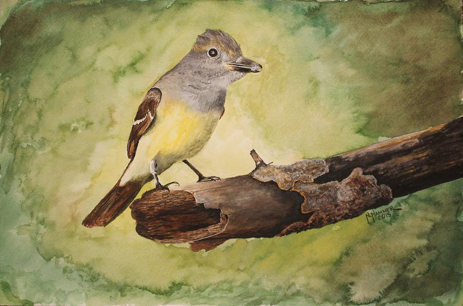 Brown-crested Flycatcher Painting by Nelson Hammer | Fine Art America