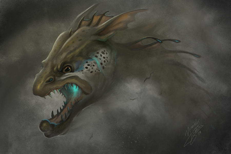 Dragon Digital Art - Brown dragon  by Yusniel Santos