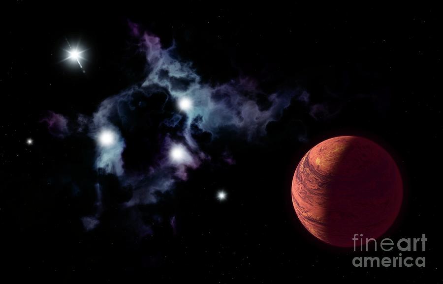 Brown Dwarf And Nebula Photograph by Walter Myers/science Photo Library