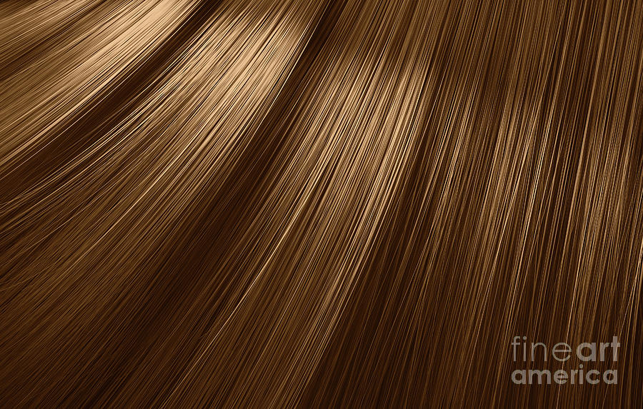 Brown Hair Blowing Closeup Digital Art