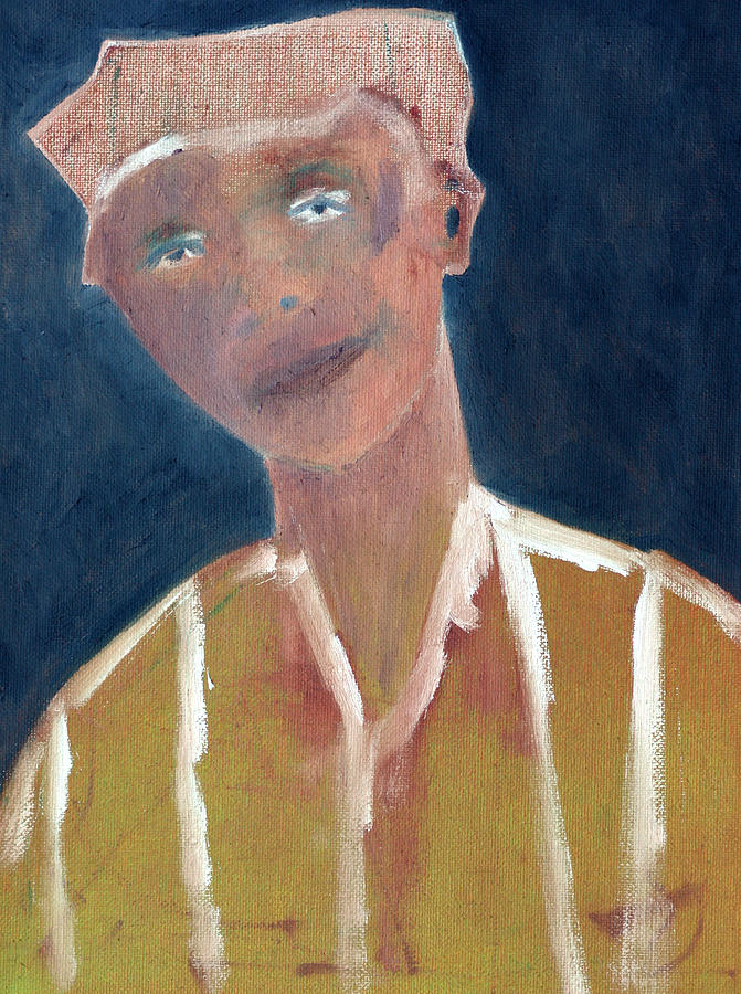 Brown hat man Painting by Edgeworth Johnstone
