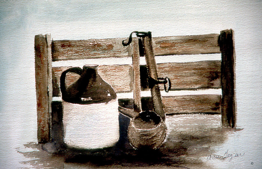 Still Life Painting - Brown Jug by Arie Reinhardt Taylor
