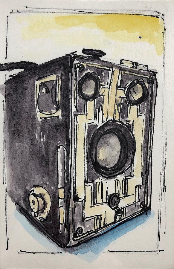 Brownie Camera Captures Painting by Barbara Wirth