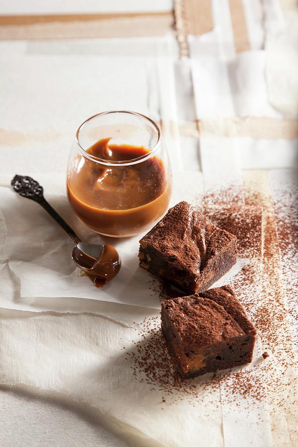 Brownies With Dulce De Leche Photograph by Danny Lerner
