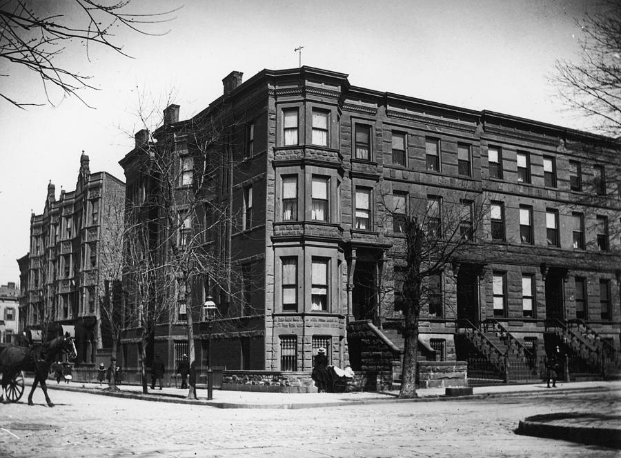 Brownstones At Brooklyn & Atlantic by Wallace G. Levison