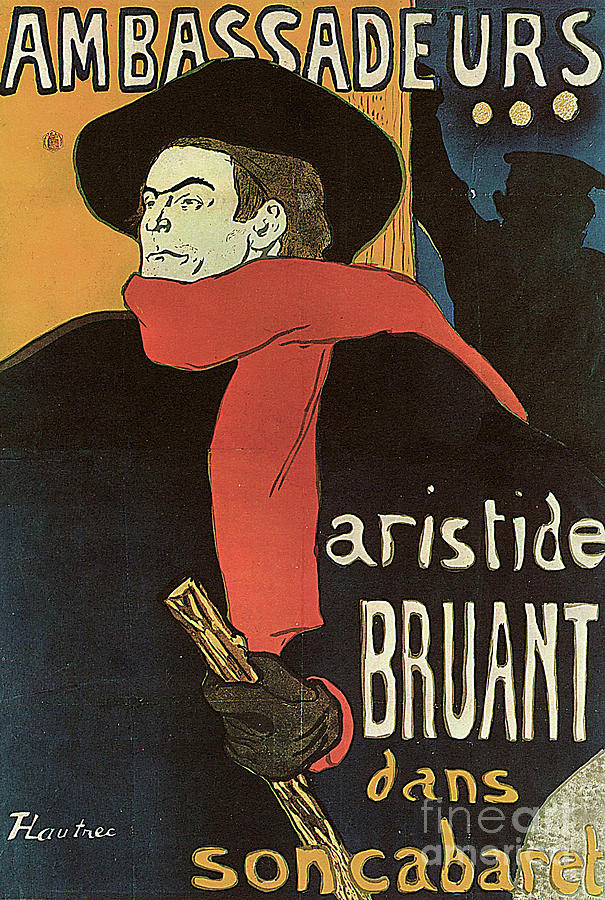 Bruant In Ambassadeurs, 1892. Artist Drawing by Heritage Images