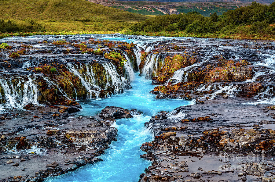 Bruarfoss Waterfall Iceland Photograph by M G Whittingham