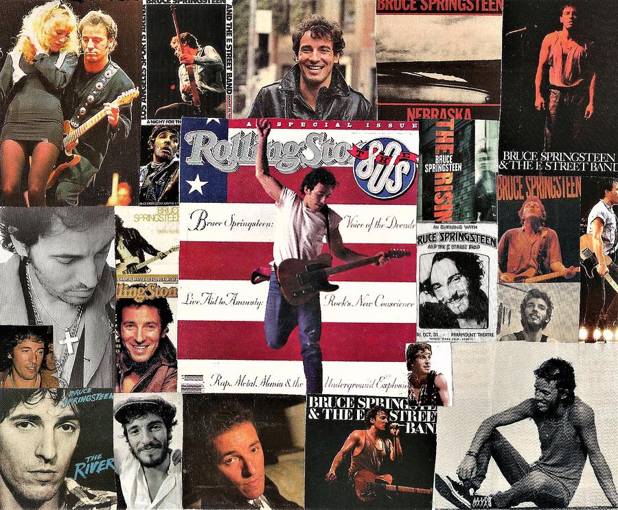 Collage Digital Art - Bruce Springsteen Collage 1 by Doug Siegel