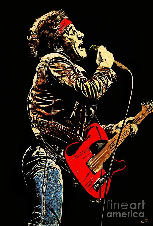 Bruce Springsteen Collection - 2 Digital Art By Sergey Lukashin 