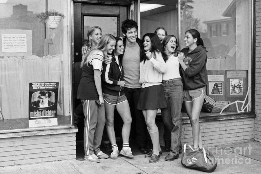 Bruce Springsteen Photograph - Bruce Springsteen With Fans In Red Bank by The Estate Of David Gahr