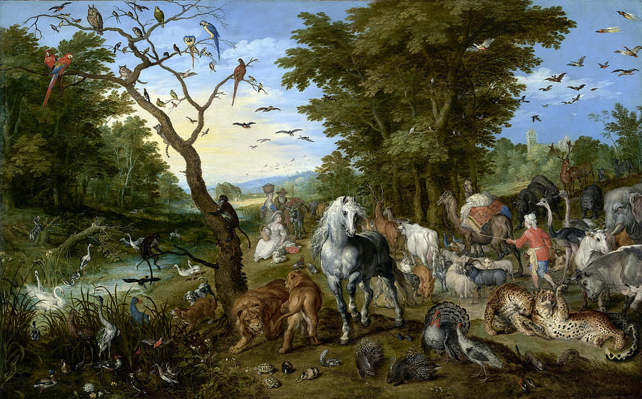 Deer Painting - The Entry of the Animals into Noahs Ark, 1613 by Jan Brueghel The Elder