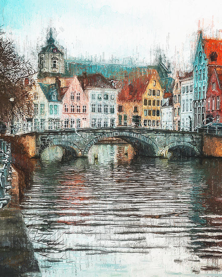 Bruges, Belgium - 02 Painting by AM FineArtPrints