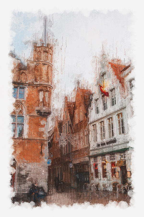 Bruges, Belgium - 03 Painting by AM FineArtPrints