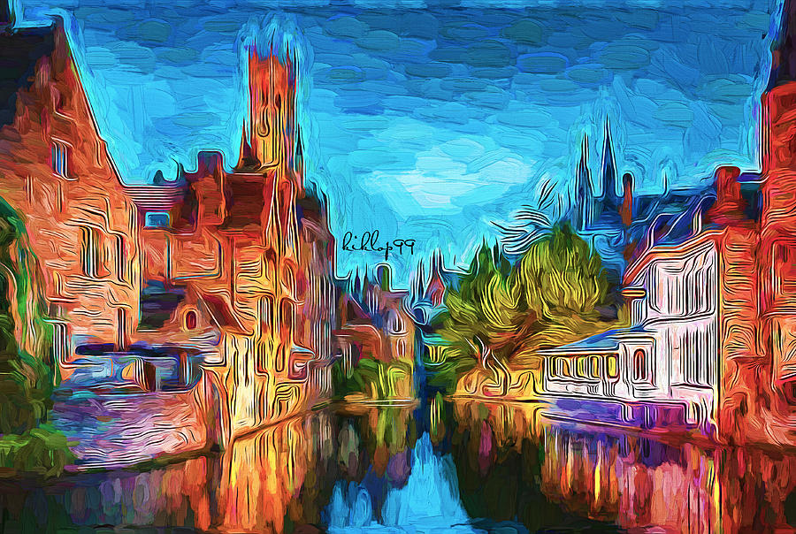 Bruges Belgium Painting by Nenad Vasic