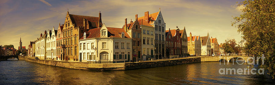 Bruges Panorama Photograph by Ann Garrett