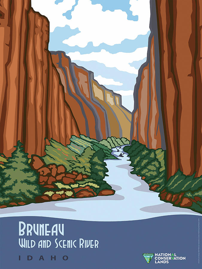 Bruneau Wild and Scenic River Painting by Bureau of Land Management
