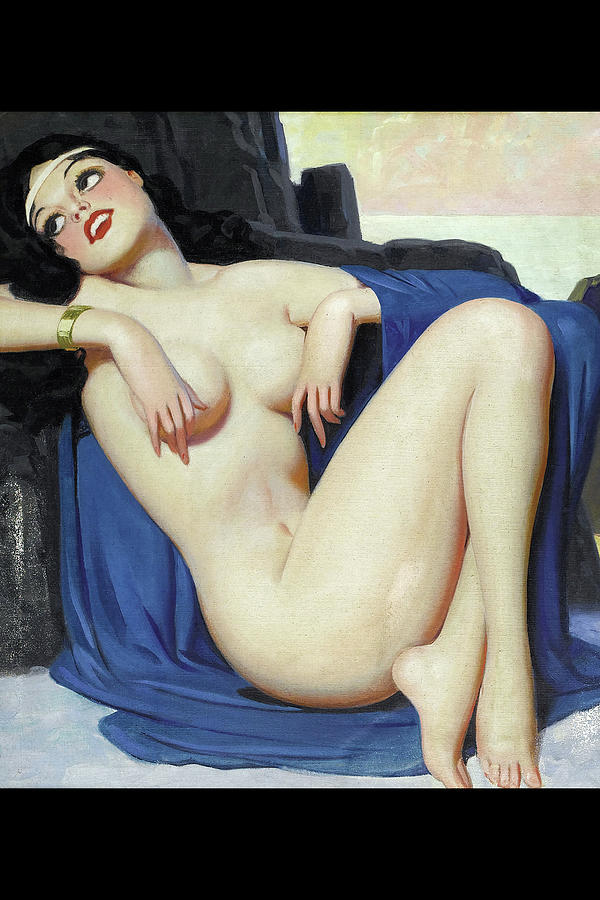 Brunette Painting by Enoch Bolles