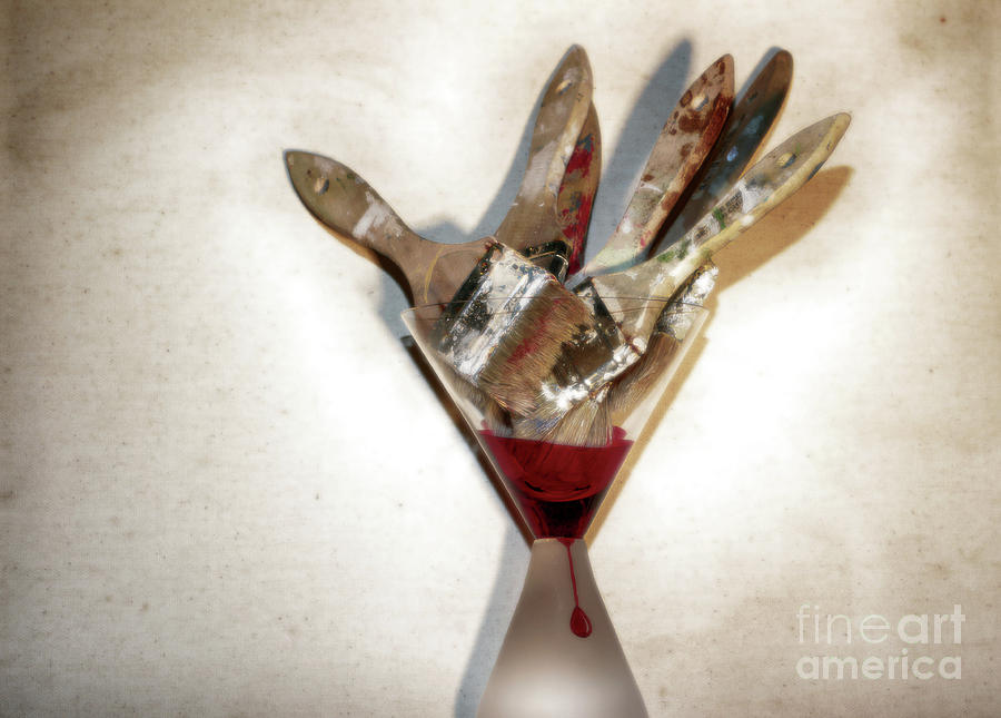 Brushes Photograph - Brushing In Still Life by Steven Digman Brushes Photograph - Brushing In Still Life by Steven Digman