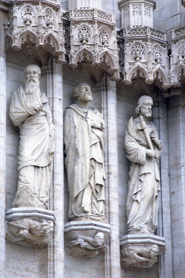Brussels Church Statues Photograph by Jerry Griffin