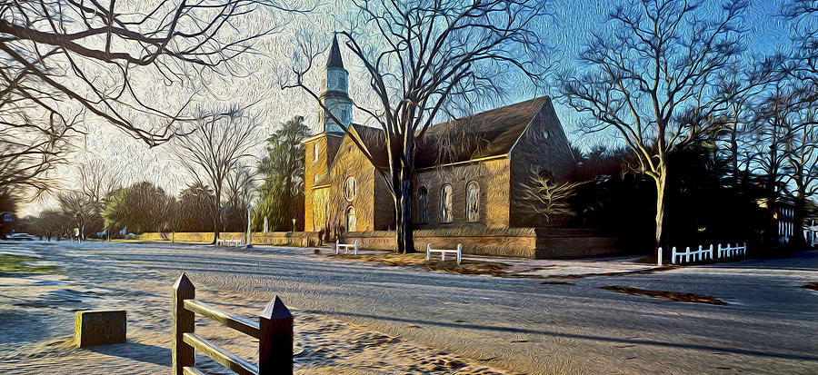 Architecture Photograph - Bruton Parish Church In Colonial Williamsburg by Craig Brewer