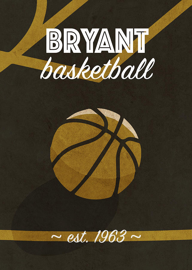 Basketball Mixed Media - Bryant College Basketball Vintage Retro University Poster Series by Design Turnpike