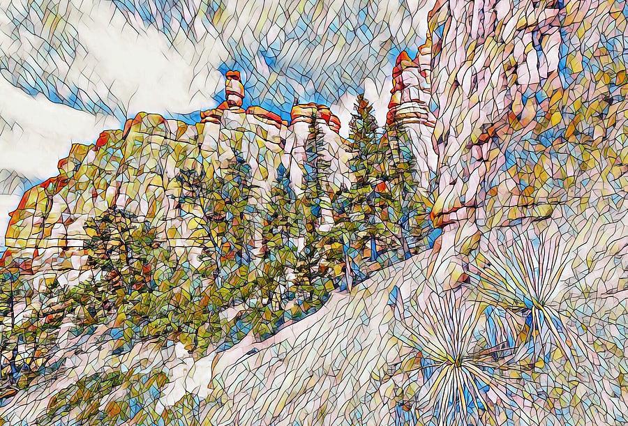 Bryce Canyon Digital Art by Jerry Cahill