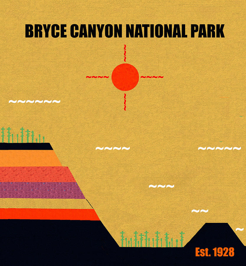 Bryce Canyon N. P. M series Mixed Media by David Lee Thompson