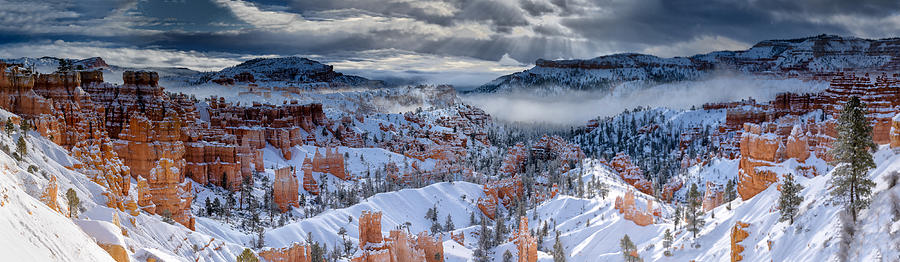 Winter Photograph - Bryce Canyon Winter Morning by Ning Lin