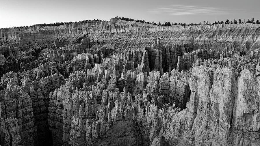Bryce Hoodoos bw Photograph by Jerry Fornarotto