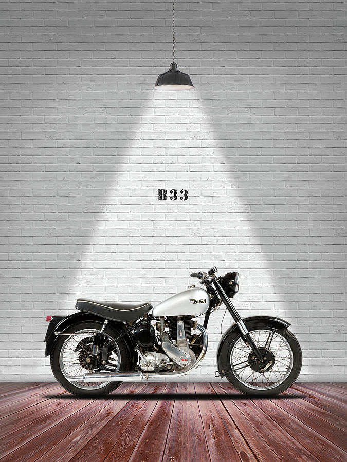 Bsa Motorcycle Photograph - Bsa B33 1951 by Mark Rogan
