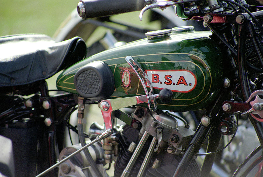 BSA  motorcycle detail Photograph by Seeables Visual Arts