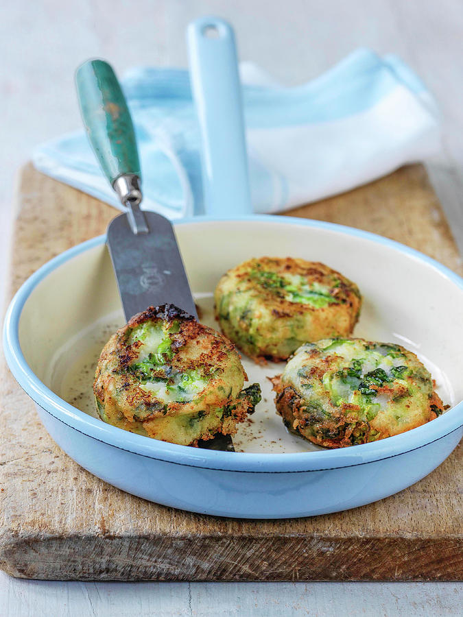 Bubble And Squeak Rostin Potatoes Spring Greens Mature Cheddar Cheese Photograph by Michael Paul