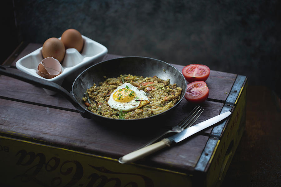 Bubble And Squeak With Fried Eggs england Photograph by Lara Jane Thorpe