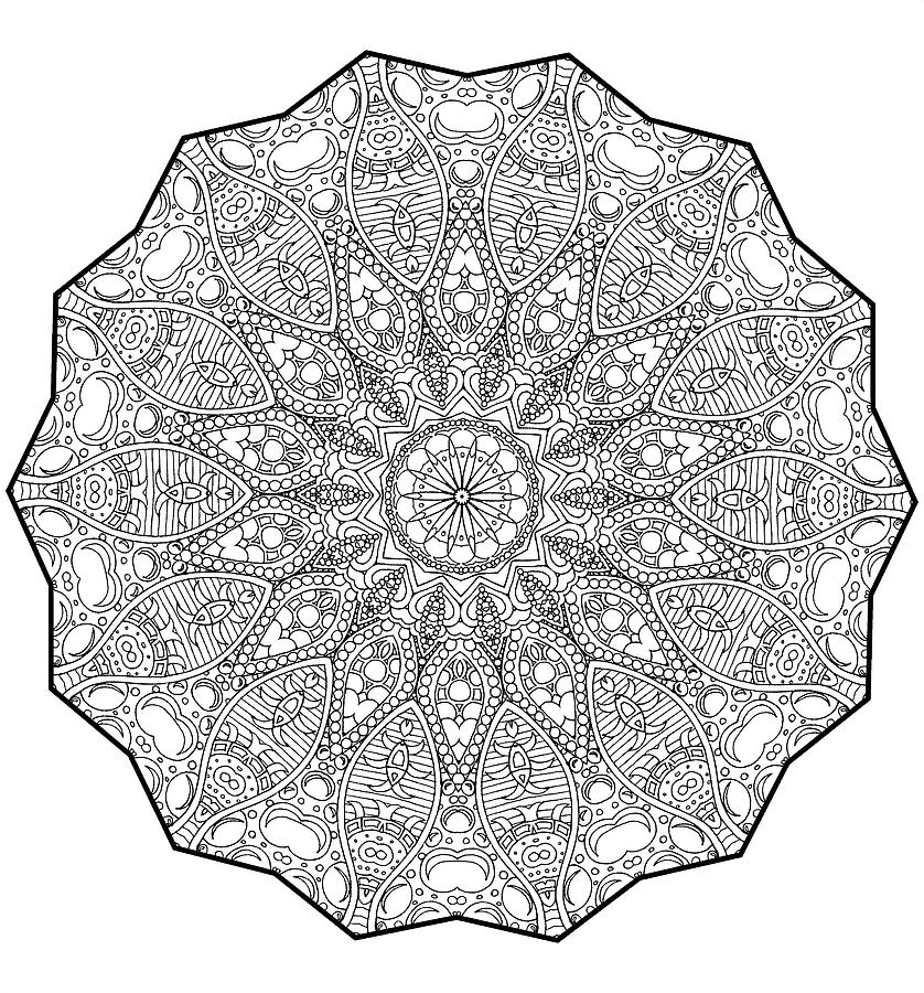 Juvenile Drawing - Bubbles Mandala by Kathy G. Ahrens